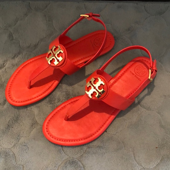 red tory burch sandals